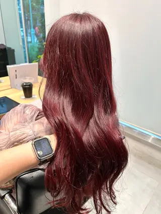 ロング カラー 風香🪼レイヤー カット/艶カラーのヘアスタイル