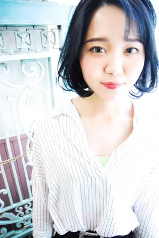 ミディアム カラー パーマ ヘアアレンジ メンズ 表参道Lise おおいしおりのヘアスタイル