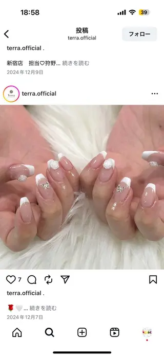 ミディアム ネイル&まつげエクステ　Terra所属・Terra ...Tのネイルデザイン