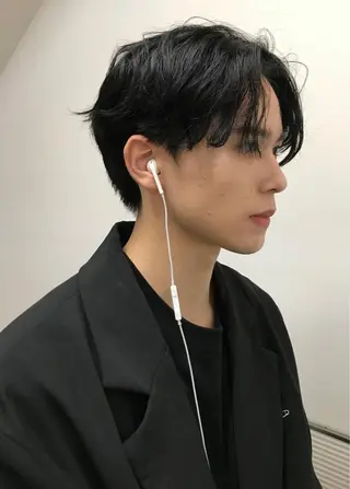 ミディアム メンズ 千葉 慎也のヘアスタイル