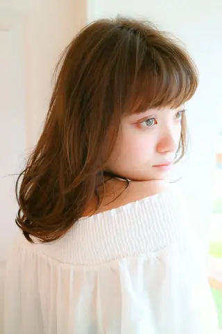 セミロング カラー パーマ ヘアアレンジ JYUNESU OMOTESANDO所属・【店長】 マツモトタクヤのヘアスタイル