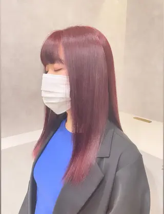 ロング カラー 《ブリーチ/赤み消し /髪質改善》若松良樹のヘアスタイル