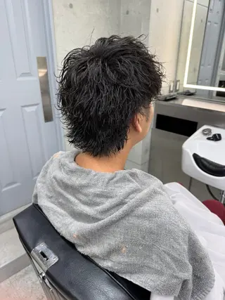 ミディアム パーマ CHROM TOKYO A.L.T所属・【メンズ・パーマ】 藪 清正のヘアスタイル