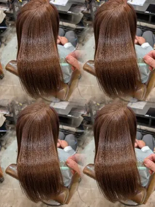 セミロング パーマ カラー 美髪矯正/縮毛矯正/ 髪質改善/店長 山下のヘアスタイル