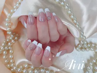 ネイル ネイルサロンAiri 長さ出し·シンプルのネイルデザイン