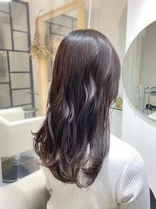 ロング カラー 安永 涼のヘアスタイル