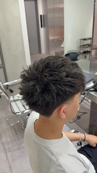 ショート メンズ MEN’S SALON HAVANA所属・渋谷/スパイキー ショート/パーマ千尋のヘアスタイル