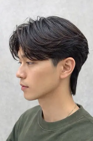 ショート パーマ メンズ センターパート職人 柏/メンズ/ ハルキのヘアスタイル