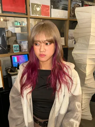 カラー 植田 瑠菜のヘアスタイル