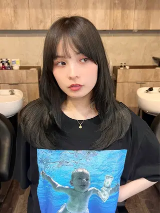 セミロング カラー muscali♡ 原宿.表参道のヘアスタイル