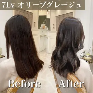 ロング カラー ブリーチなし✨艶髪 カラー𓃲YAGIのヘアスタイル