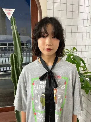 ショート パーマ ボブパーマ/パーマ ウルフパーマのヘアスタイル