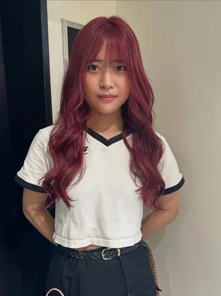 ロング カラー Maria 梅田/デザインカラーのヘアスタイル