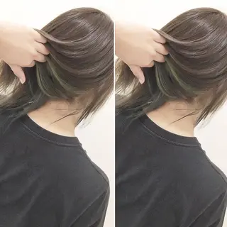 ミディアム ブリーチなしダブル/ レイヤーカット 小棹のヘアスタイル