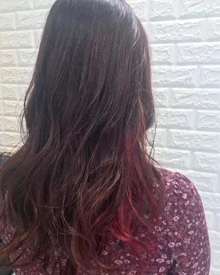 ロング カラー ナガイ ユウキのヘアスタイル