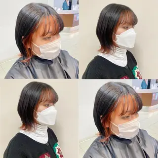 ショート カラー ヘアアレンジ 🌈haru🌻 藤沢ハイトーン🌈のヘアスタイル