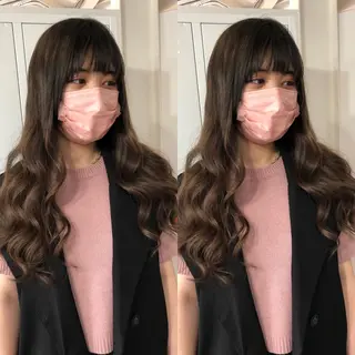 ロング カラー ヘアアレンジ 下妻 カラーエクステ難波のヘアスタイル