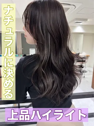 ロング カラー ハイライト/レイヤー 河原町/Manatoのヘアスタイル