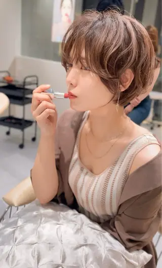 ショート 🎀大川 錬🎀 ブリーチなしWカラーのヘアスタイル