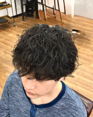 ショート パーマ メンズ 【メンズ特化】 横浜美容師kuのヘアスタイル