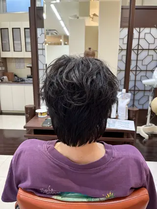 ショート パーマ メンズ AROH men's cut&men's perm 船橋店所属・🧊メンズ特化🧊 高木航希のヘアスタイル