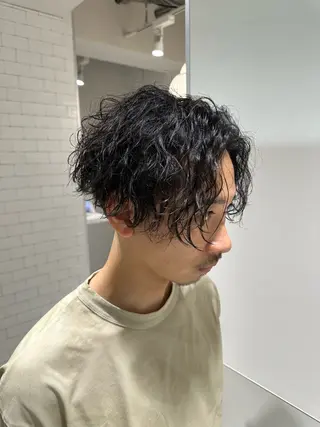 ミディアム パーマ メンズ メンズ専門 Stylist吉川のヘアスタイル