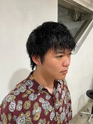 ショート カラー メンズ 【お洒落パーマ】 Elme　肥塚康汰郎のヘアスタイル