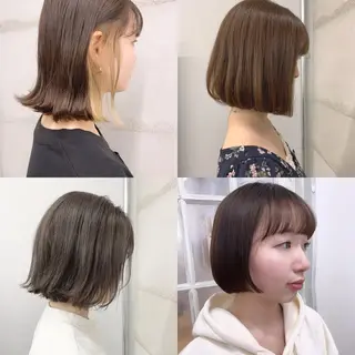 ショート カラー 透明感/オリーブ/ グレージュ/YUKAのヘアスタイル