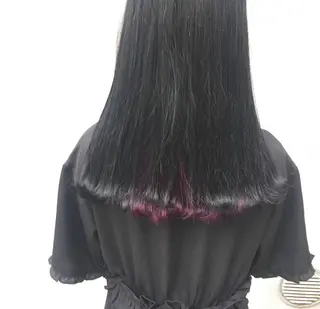 ロング カラー ブリーチ、パーマ 西部笑のヘアスタイル