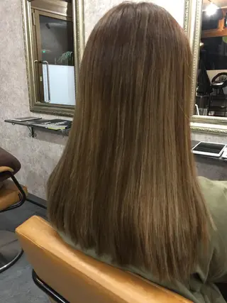 ロング ank classic hair【アンククラシックヘアー】所属・バレイヤージュ ハイライト　齋藤祐哉のヘアスタイル