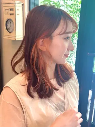 ロング カラー Luce横浜店所属・yuu 🪴 透明感 カラー/メンズパーマのヘアスタイル