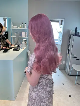 ロング カラー 💖韓国×王道 ハイトーン💖のヘアスタイル