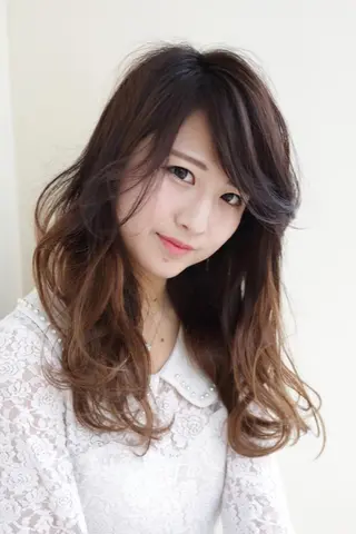 ミディアム セミロング ロング カラー ReMix 新宿店所属・タジマ ヤスヒサのヘアスタイル