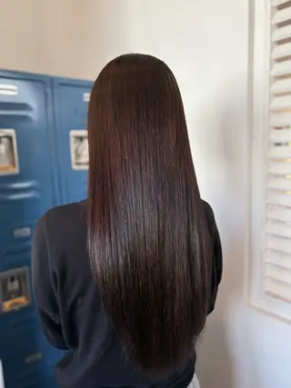 ロング カラー 安部 美里のヘアスタイル