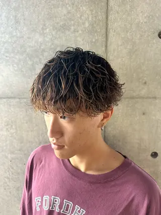 パーマ メンズ 心斎橋本町メンズ 美容師ユースケのヘアスタイル