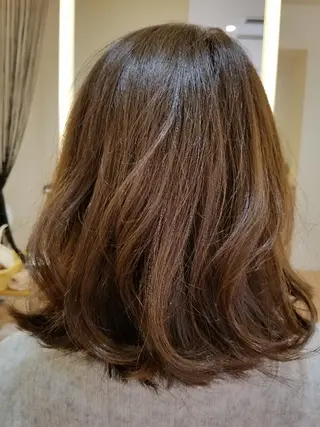 ミディアム カラー 髪質改善/ハイライト 小林秀樹のヘアスタイル