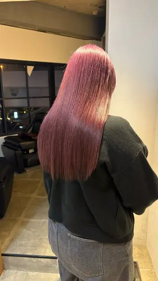 ロング カラー 艶カラー/韓国顔周り 🎀mamiのヘアスタイル