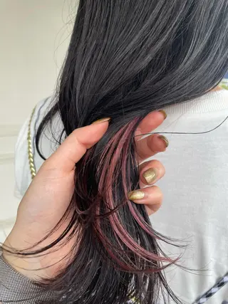 ロング カラー 木村 架音のヘアスタイル