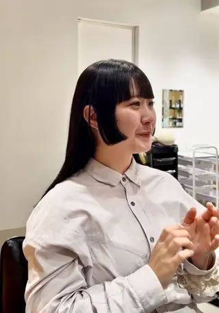 セミロング GO TODAY  SHAIRE  SALON   渋谷モディ所属・スキバサミを使わない カット🌼唯🌼のヘアスタイル