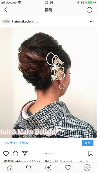 ショート Delight ヘアメイク着付けのヘアスタイル