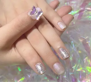 ネイル 23時まで❤︎韓国、 ワンホンネイルのネイルデザイン