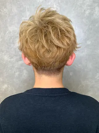 ショート メンズ 吹田 駿 髪質改善縮毛矯正のヘアスタイル