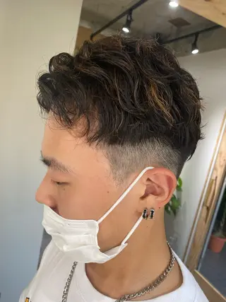 カラー パーマ メンズ メンズブリーチカラー /パーマ ごーた立川のヘアスタイル