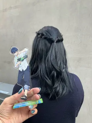 ロング カラー ヘアアレンジ がもう ゆいこのヘアスタイル