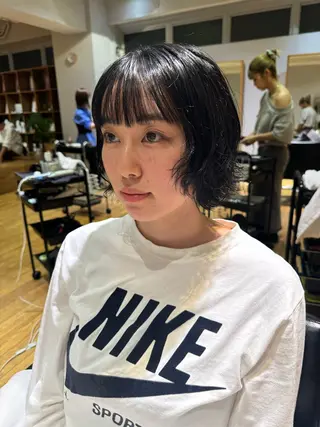 ショート コテ巻き風/ボブ パーマ🌼杉田 萌恵のヘアスタイル