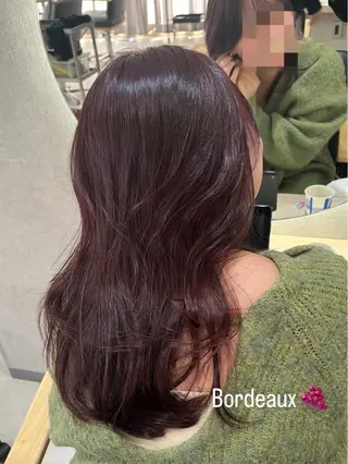 セミロング 韓国レイヤー／顔周り ／ブリーチことこのヘアスタイル