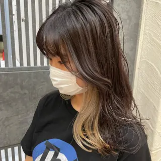 セミロング メンズ 大人可愛い/レイヤー /ブリーチ/溝口誠二のヘアスタイル