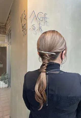 ヘアアレンジ sato ayaka ｜透明感カラー🫧のヘアスタイル