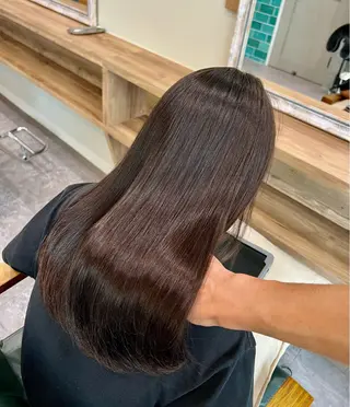 ロング ブリーチ/ストレート ダブルカラーtetoのヘアスタイル