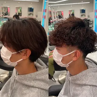 ショート カラー パーマ メンズ 【メンズサロン】 BLUCK 横浜のヘアスタイル